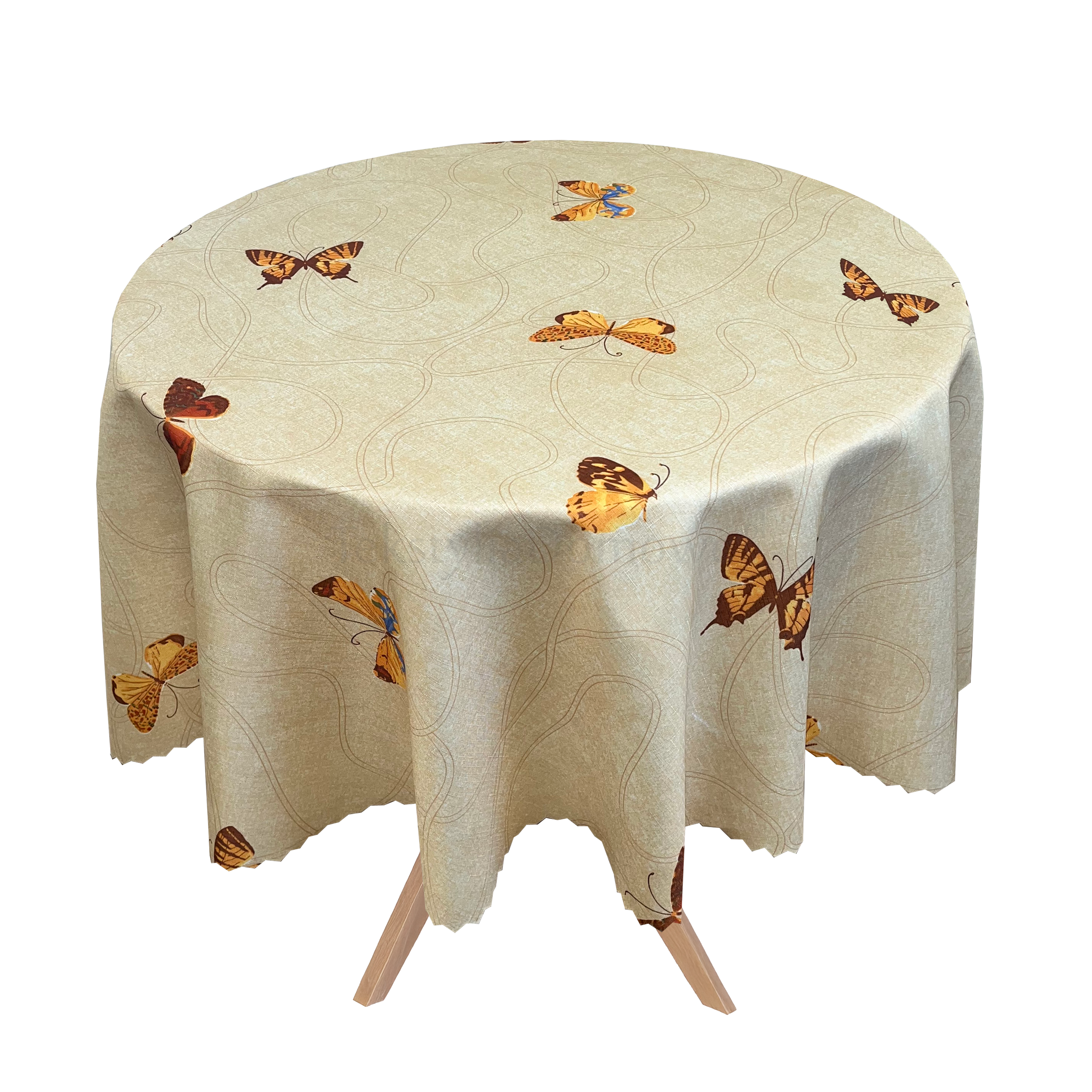 Obrus plamoodporny drukowany motyle koło 160 cm