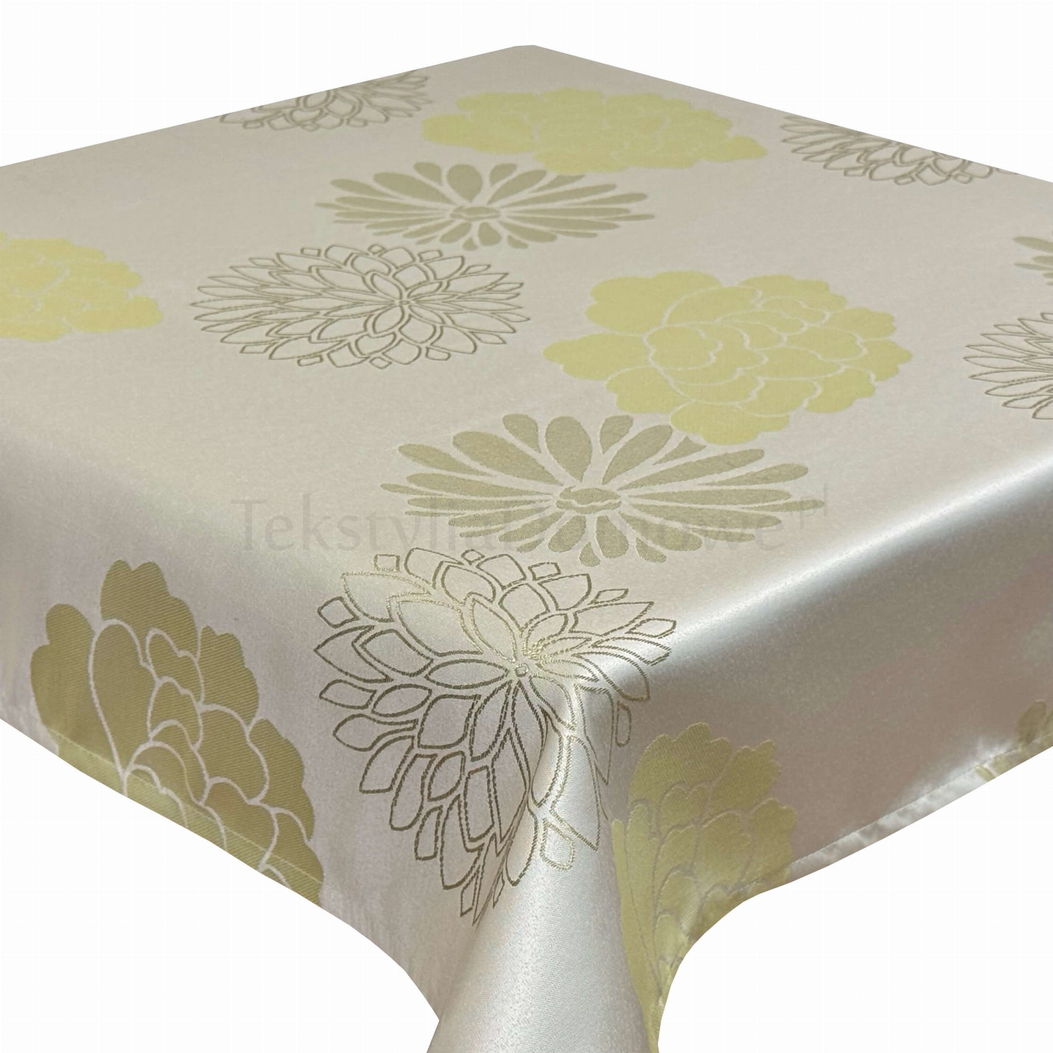 Obrus dekoracyjny 80x80 cm ORIENT kwiaty-zielony
